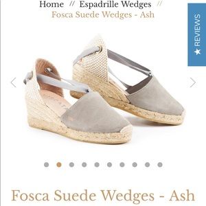 Fosca Suede Wedges - Ash